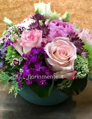 composizione in vaso ceramica